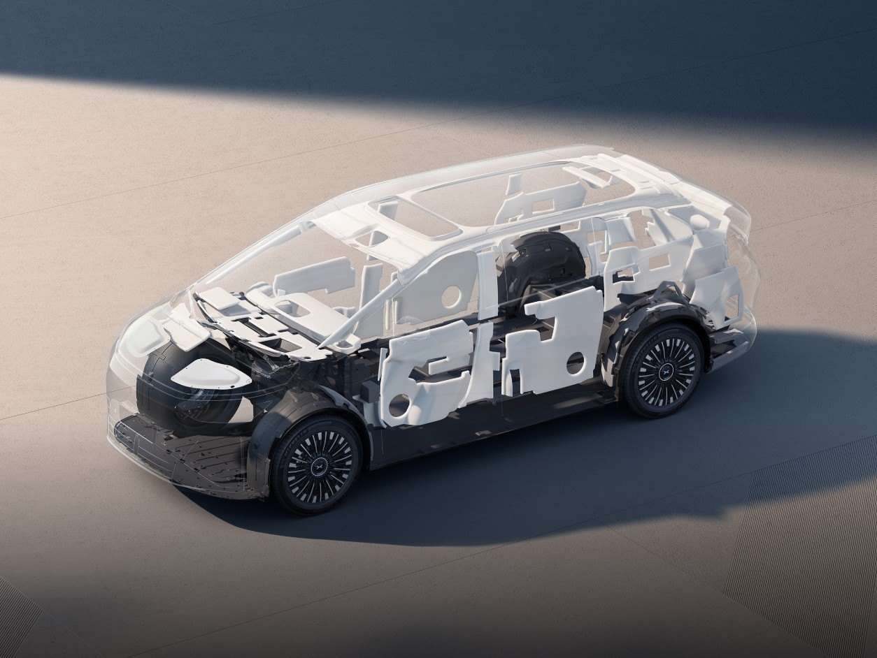 XPENG X9 — Силовая структура кузова